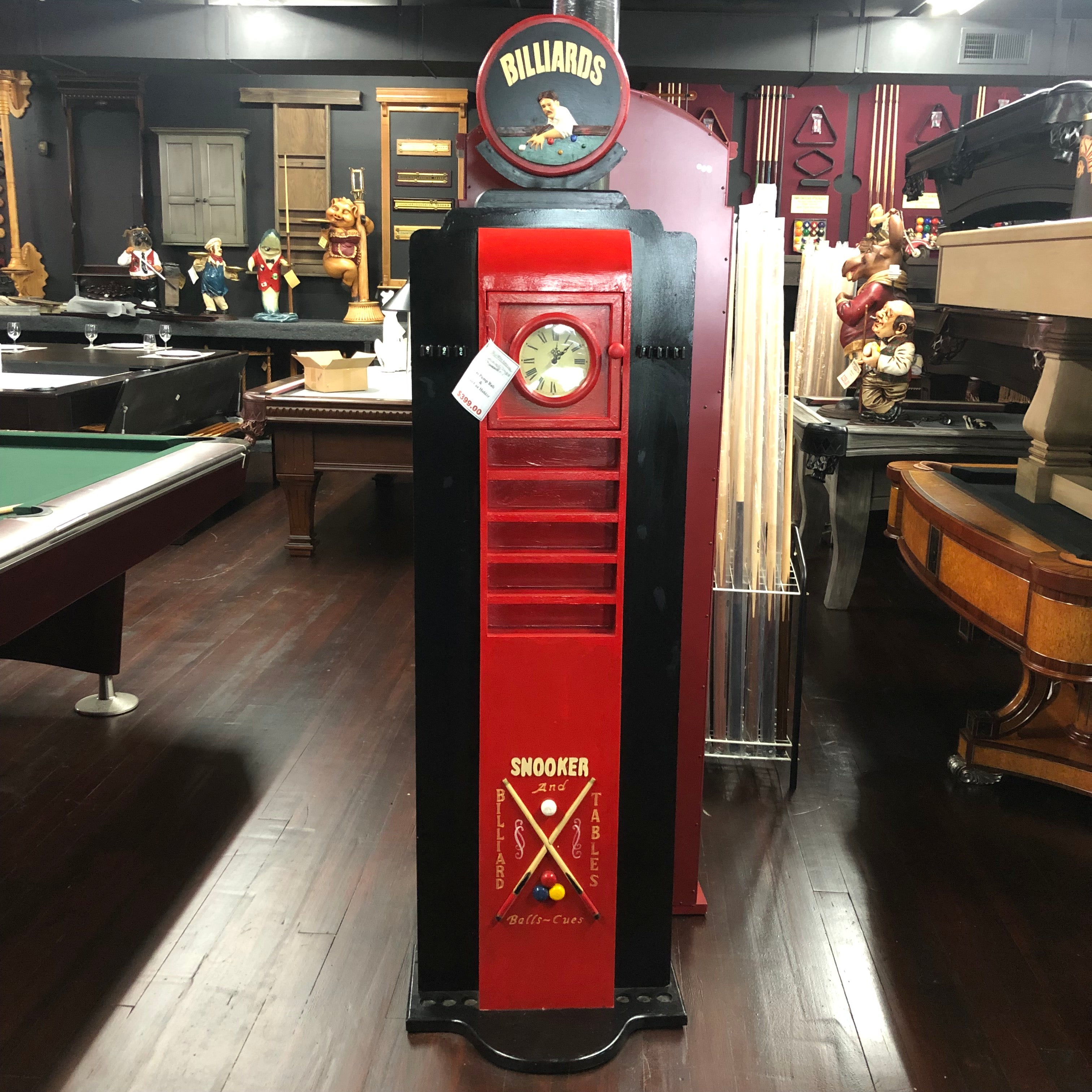 D&L Billiards, Billard Support de queue de billard fantaisiste avec horloge