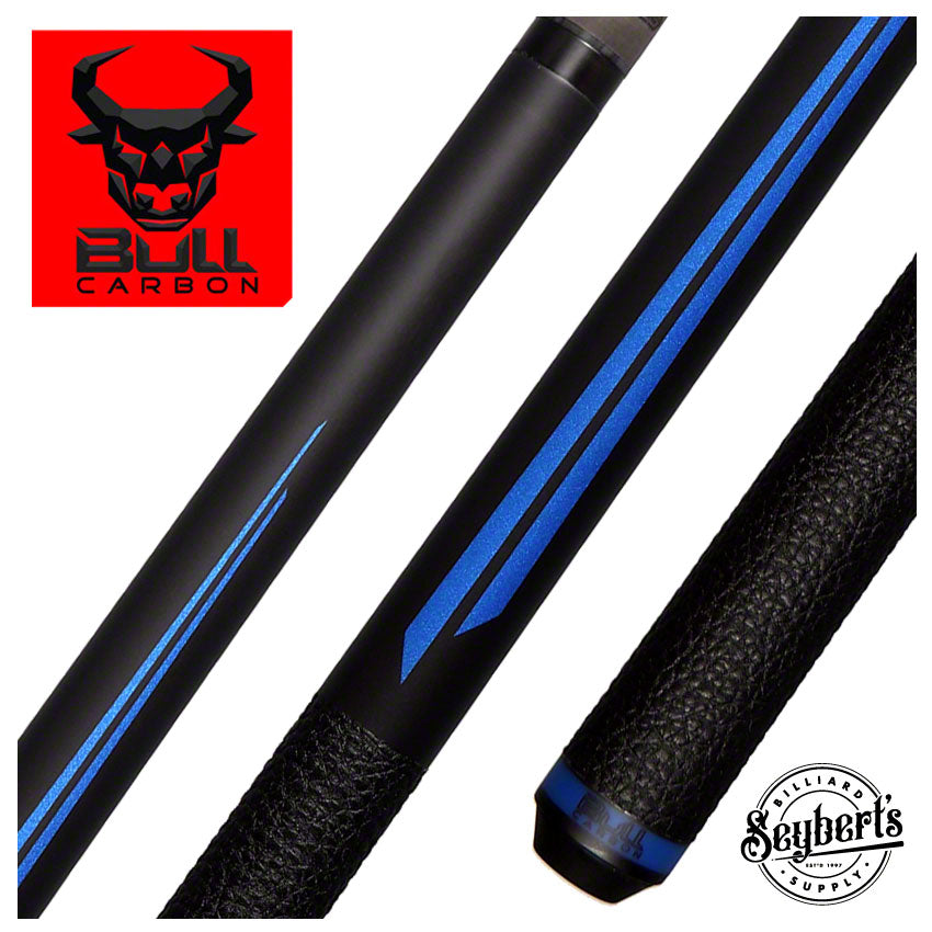 Carbone Bull, Bull Carbon BCSP3 Blue Split Point Pool Cue avec Bull Carbon Shaft