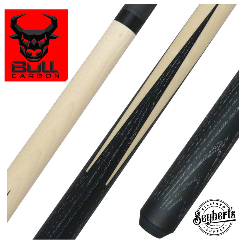 Carbone Bull, Bull Carbon LD5 Black Sneaky Pete Pool Cue avec Bull Carbon Shaft