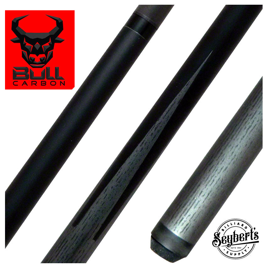 Carbone Bull, Bull Carbon LD6 Noir et Gris Queue de Billard Sneaky Pete avec Flèche Bull Carbon