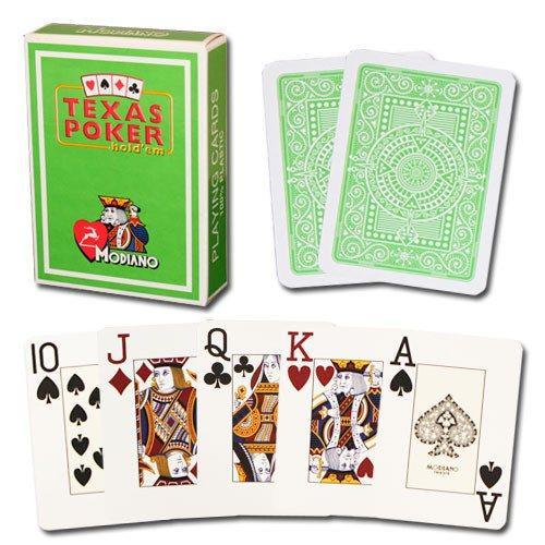 Modiano, Cartes de jeu de poker Jumbo 100% en plastique - Vert lime