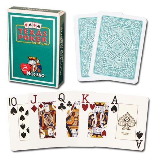 Modiano, Cartes de jeu de poker Jumbo 100% plastique - Vert foncé