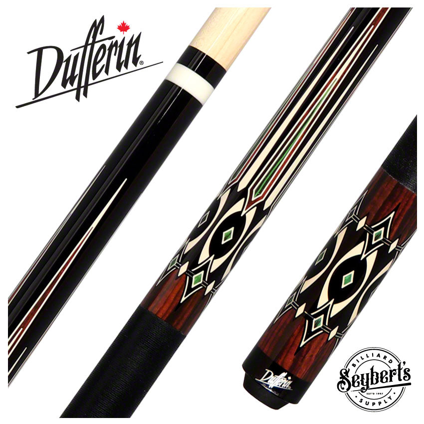 Dufferin, Dufferin D544 10 Point Black / Cocobolo Graphic Pool Cue