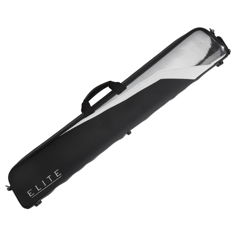 Billards D&L, Etui de queue de billard - 2 Butt/3 Shaft - Noir & Chrome