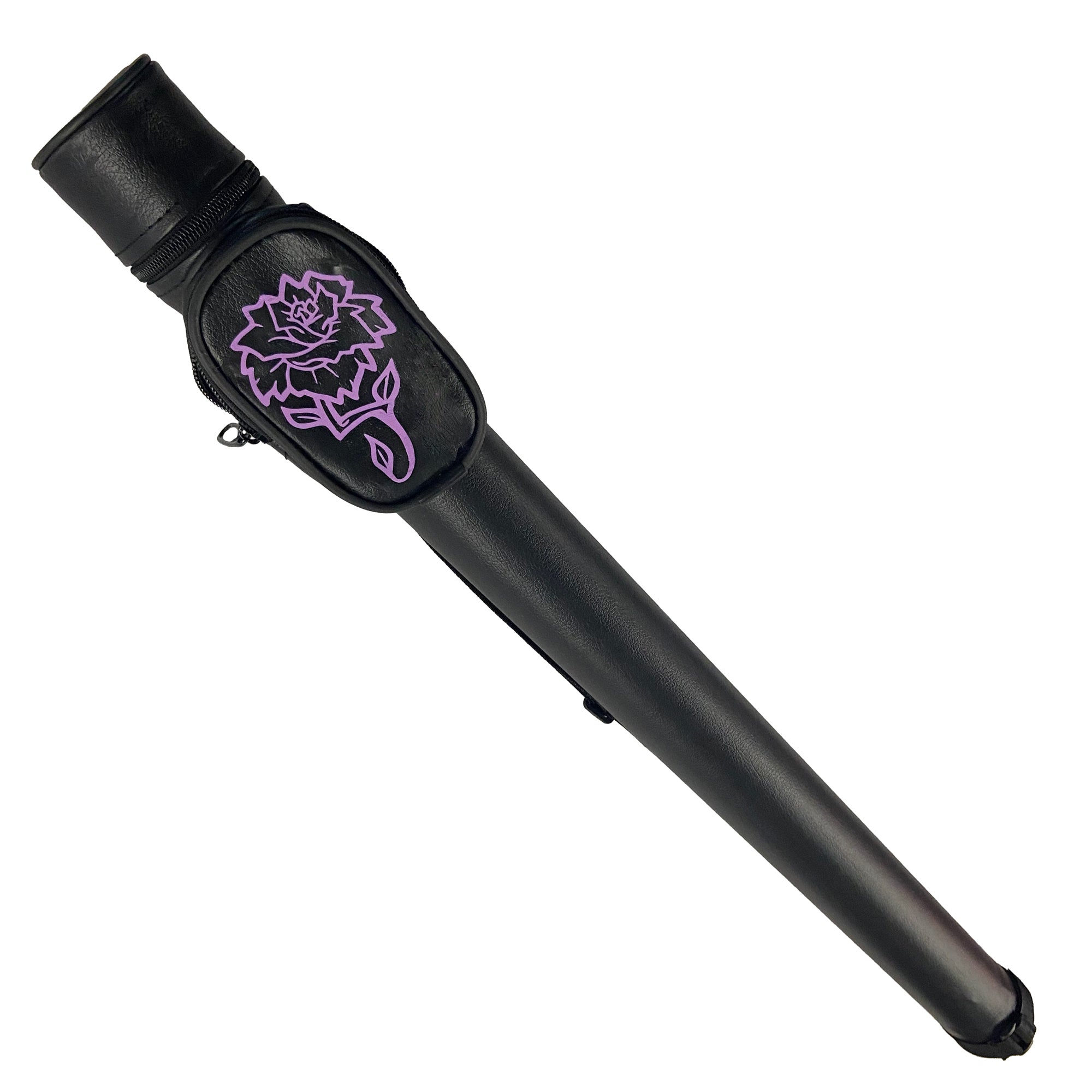 D&L Billiards, Etui de queue de billard à pointe Lilac Rose - 1 queue/1 manche - Noir