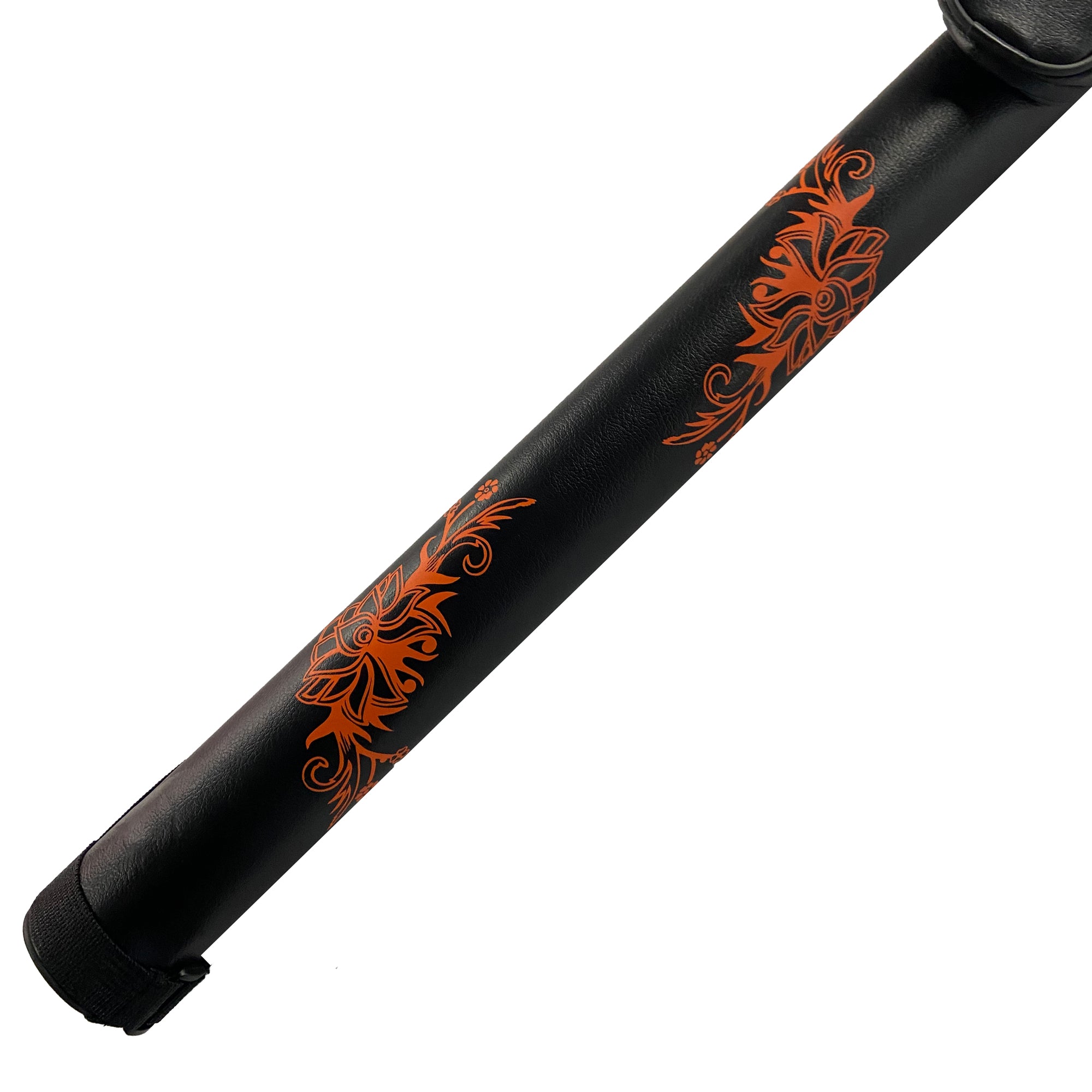 Billard D&L, Étui pour queue de billard à motif floral mandarine - 1 fût/1 tige - Noir