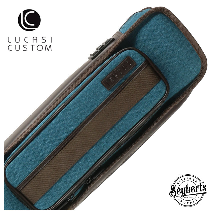 Lucasi, Etui souple 3x5 pour queue de billard Lucasi bleu et marron