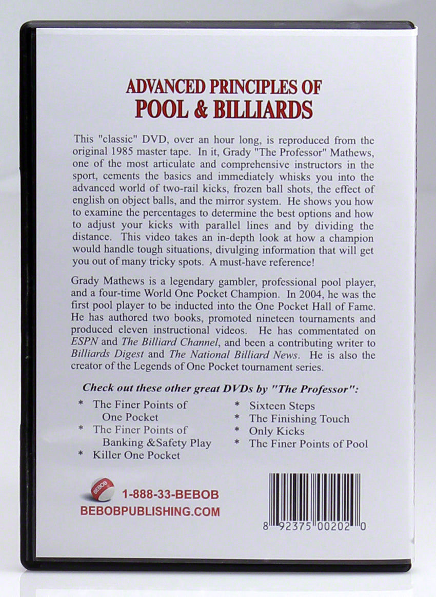 Grady Mathews, Grady Mathews - Principes avancés du billard - DVD