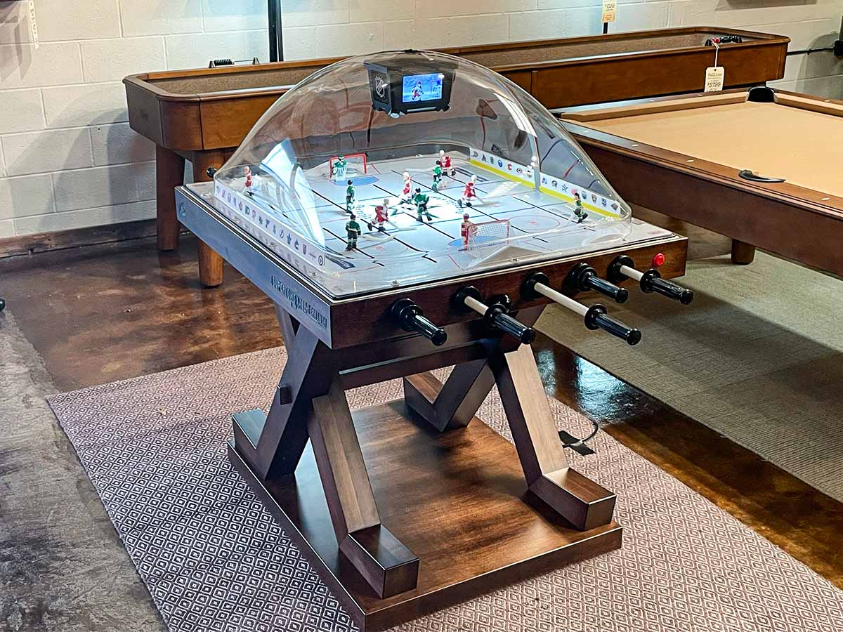 Jeux ICE, Hockey à bulles Super Chexx Pro en bois - Édition Dallas Stars