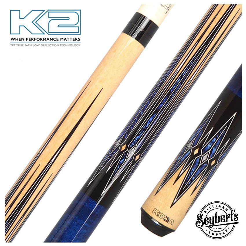 K2, K2 KL181 8Point Blue/Black/Natural Graphic Play Queue W/ 12.50mm LD Shaft