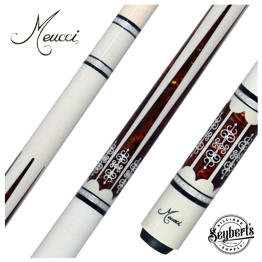 Meucci, Meucci 21st Century #3 Queue de billard - Blanc - Copper Pearl - White Wrap - Pro Shaft