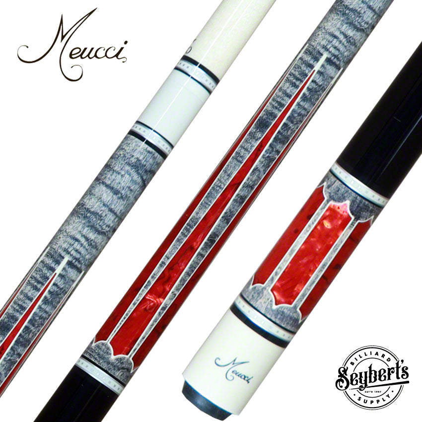 Meucci, Queue Meucci 2020 - Gris - Red Pearl - Black Wrap - Pro Shaft