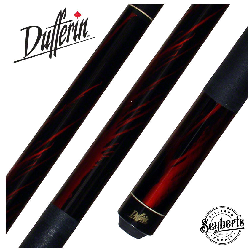 Dufferin, Queue de billard Dufferin D212 Jet Black Red Flame