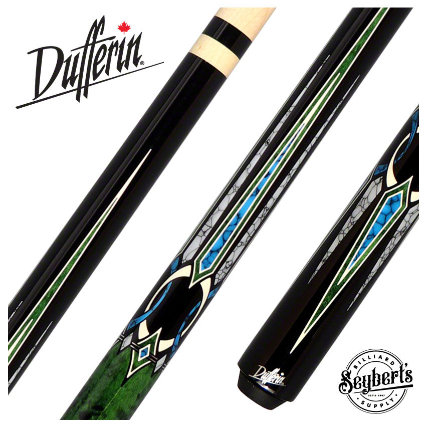 Dufferin, Queue de billard Dufferin D547 6 points noir et vert graphique