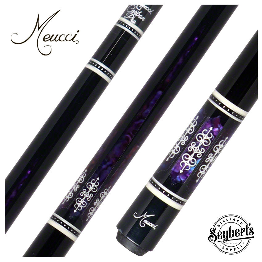 Meucci, Queue de billard Meucci 21st Century - Noir - Purple Pearl - Black Wrap - Carbon Shaft