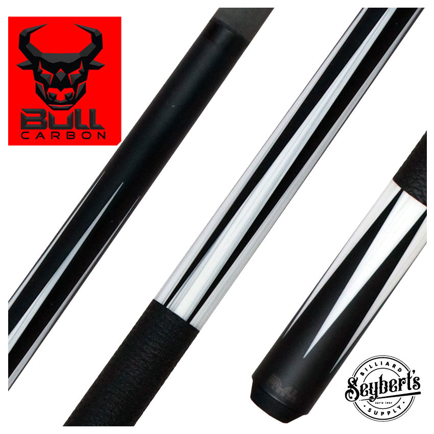 Carbone Bull, Queue de billard noir et blanc Bull Carbon BCL11 avec fût Bull Carbon