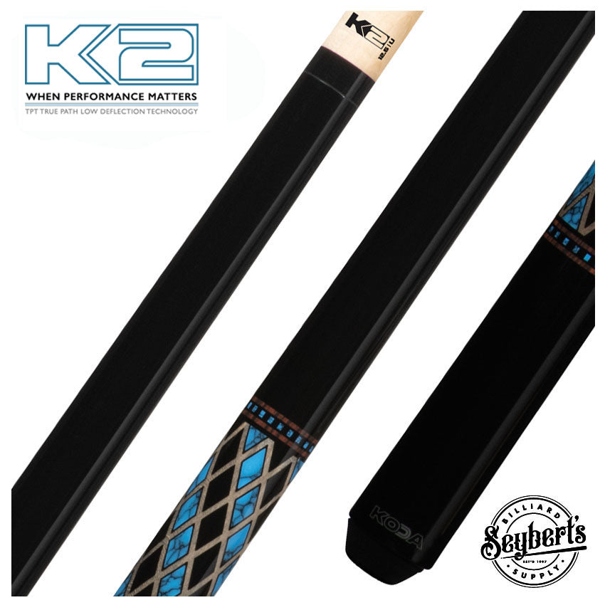 K2, Queue de jeu K2 KL115 Onyx et Bleu Recon Graphic avec manche 12.50mm K2 LD