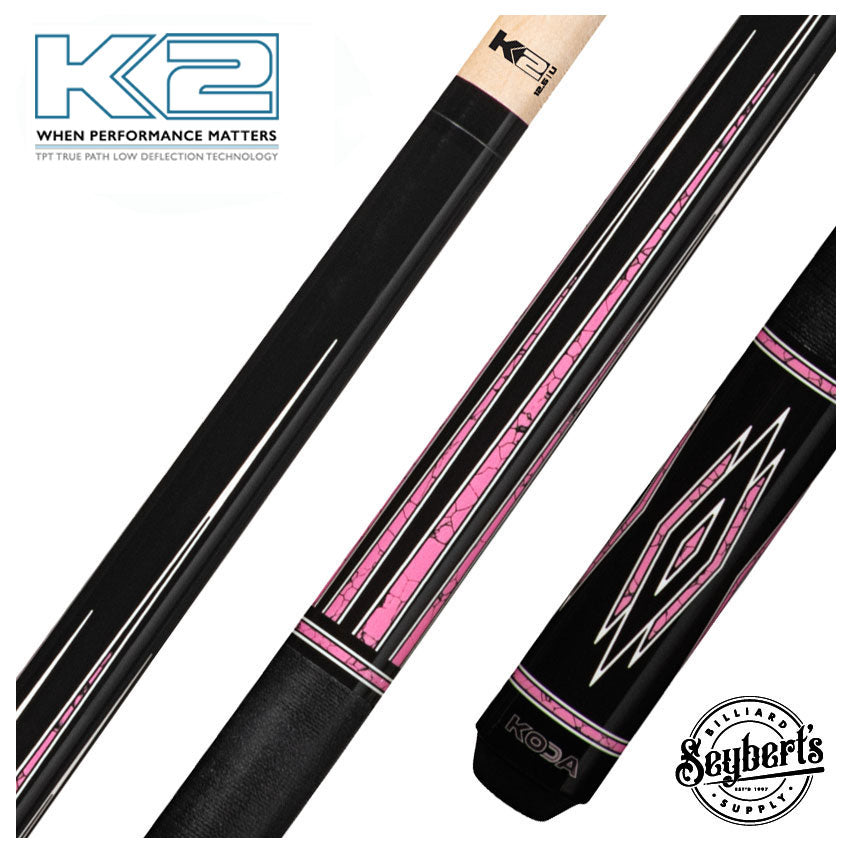 K2, Queue de jeu K2 KL140 Black and Pink Recon Graphic avec manche 12.50mm K2 LD