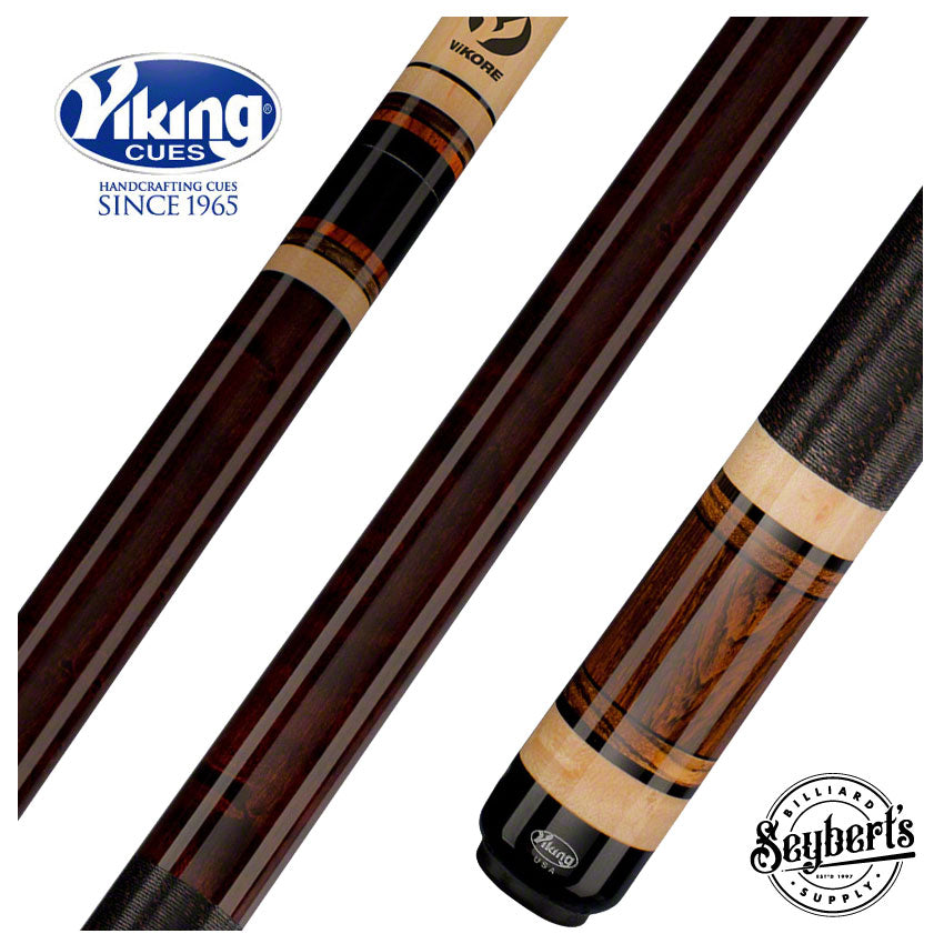 Viking, Viking B3500 Coffee Stain Cocobolo Ebony Poo Cue W/ Vikore Shaft