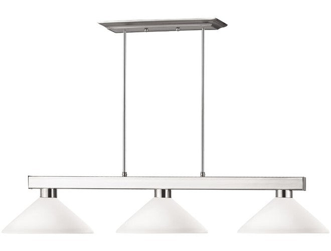 Z-Lite, Z-Lite Cobalt Brushed Nickel & Matte Opal Light