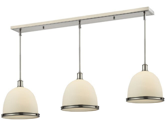 Z-Lite, Z-Lite Mason Matte Opal & Brushed Nickel Light